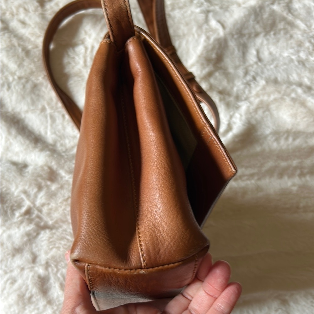 Vintage Anne Klein II Monogram Leather Messenger Flap Bag - Picture 10 of 15